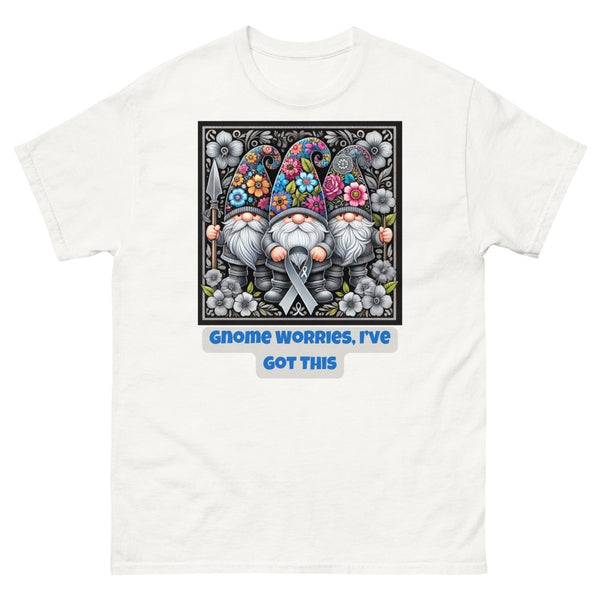 Brain Cancer Gnome Worries Tee - JohnVsGBMWhiteS