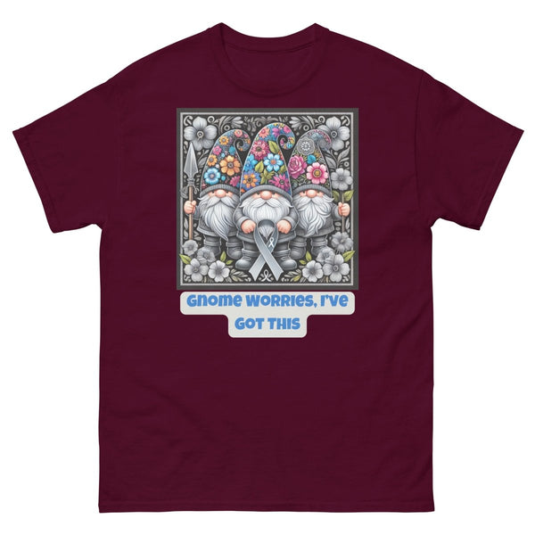 Brain Cancer Gnome Worries Tee - JohnVsGBMMaroonS