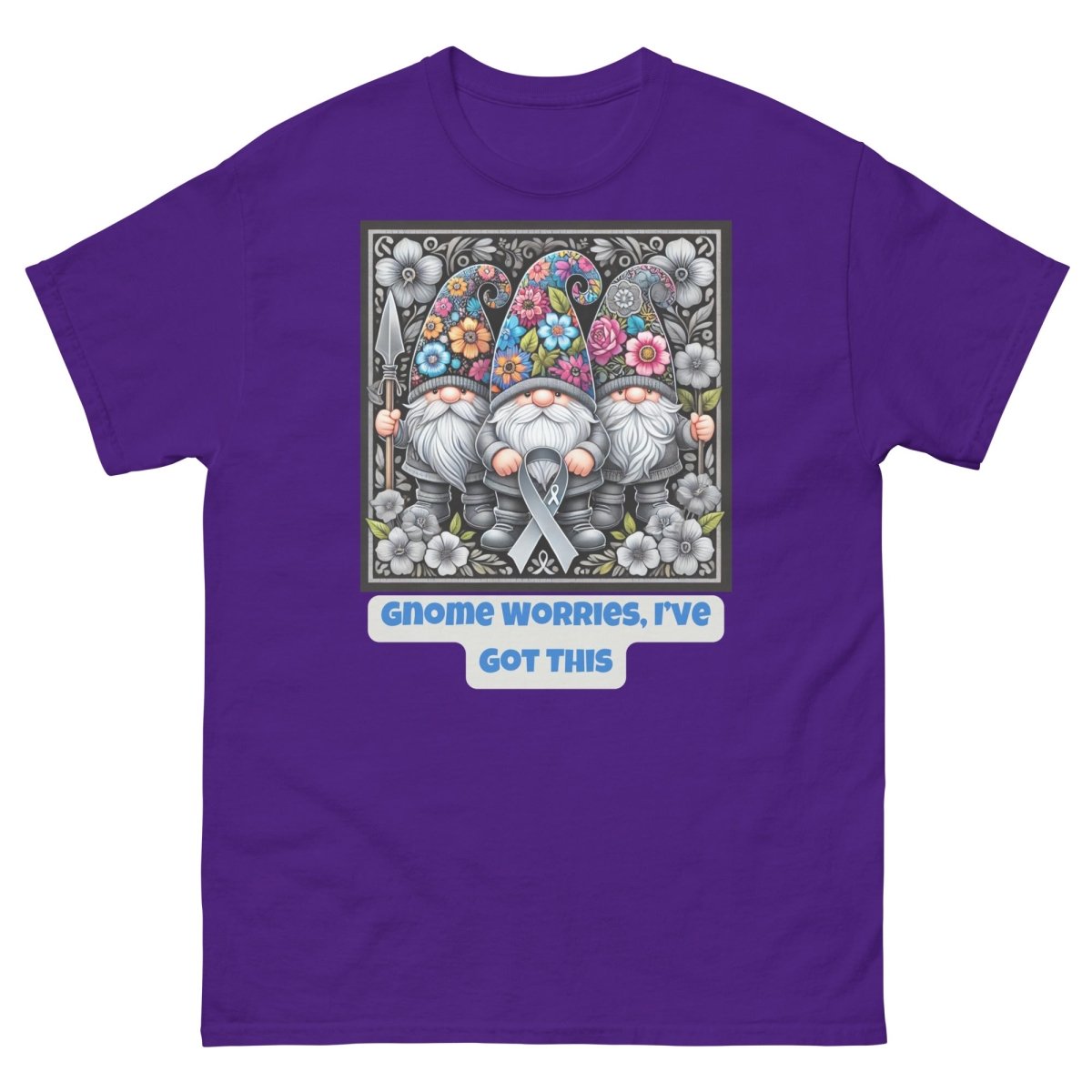 Brain Cancer Gnome Worries Tee - JohnVsGBMPurpleS