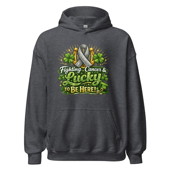 Brain Cancer Green/Grey Irish Hoodie - JohnVsGBMDark HeatherS