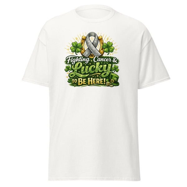 Brain Cancer Green/Grey Irish Tee - JohnVsGBMWhiteS