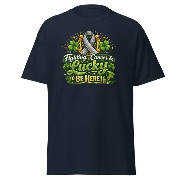 Brain Cancer Green/Grey Irish Tee - JohnVsGBMNavyS