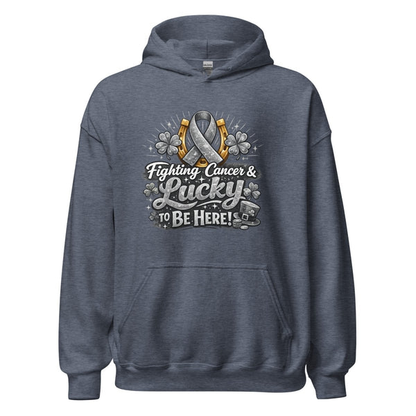 Brain Cancer Grey Irish Hoodie - JohnVsGBMHeather Sport Dark NavyS