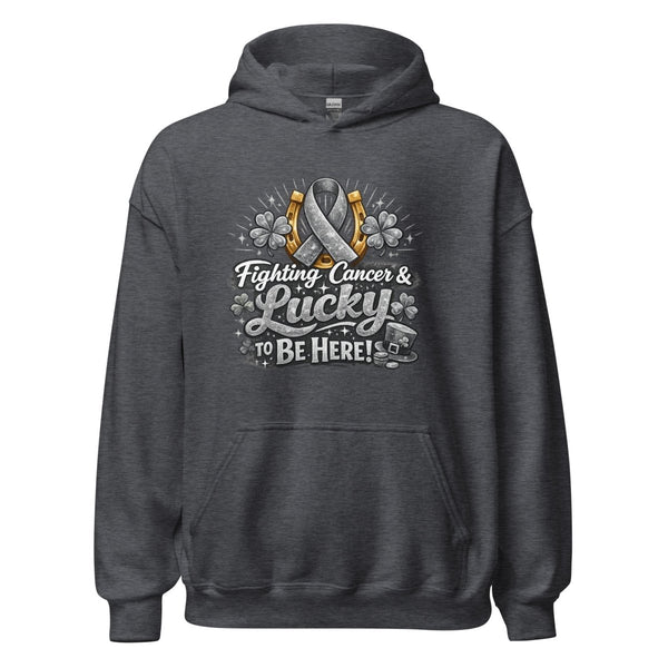 Brain Cancer Grey Irish Hoodie - JohnVsGBMDark HeatherS