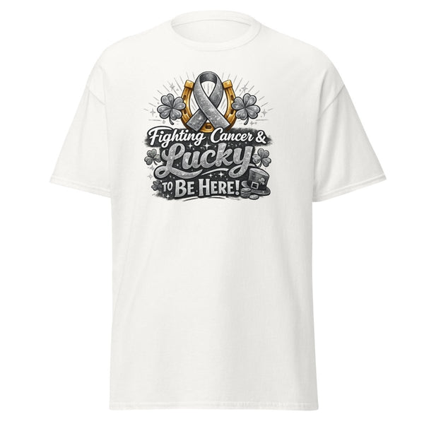 Brain Cancer Grey Irish Tee - JohnVsGBMWhiteS