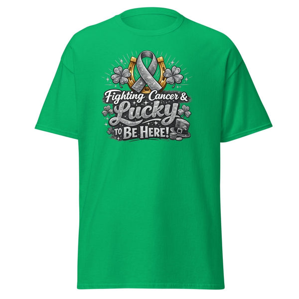 Brain Cancer Grey Irish Tee - JohnVsGBMIrish GreenS