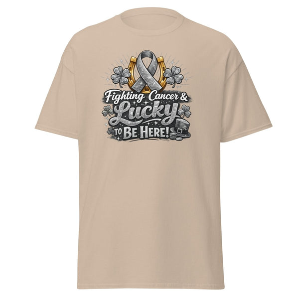 Brain Cancer Grey Irish Tee - JohnVsGBMSandS