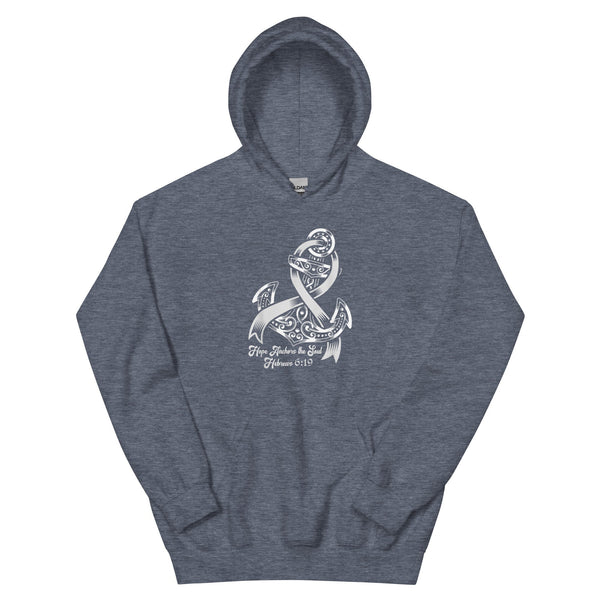 Brain Cancer Hebrews Hoodie - JohnVsGBMHeather Sport Dark NavyS