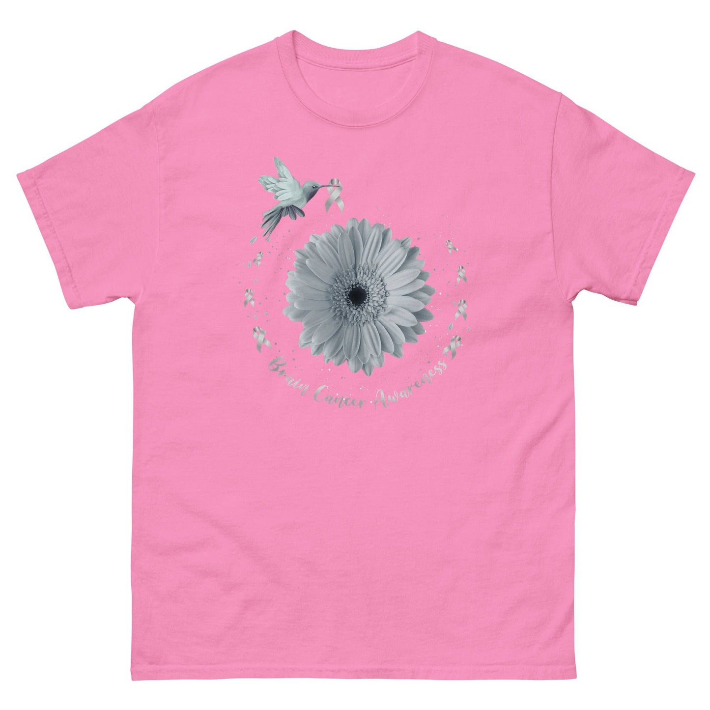 Brain Cancer Hummingbird with Grey Ribbon Tee - JohnVsGBMAzaleaS