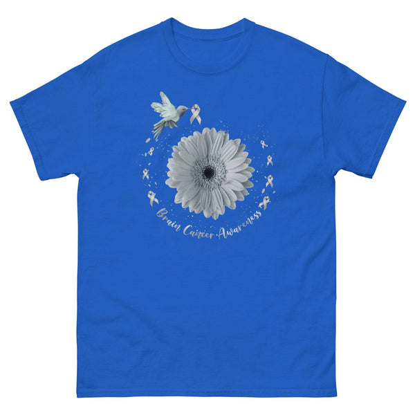 Brain Cancer Hummingbird with Grey Ribbon Tee - JohnVsGBMRoyalS