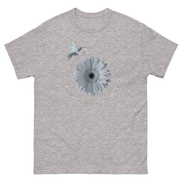 Brain Cancer Hummingbird with Grey Ribbon Tee - JohnVsGBMSport GreyS