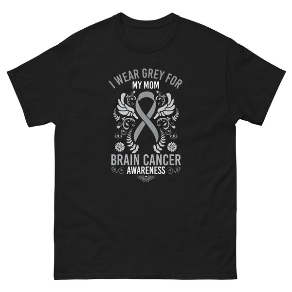 Brain Cancer I Wear Grey for My Mom Tee - JohnVsGBMBlackS