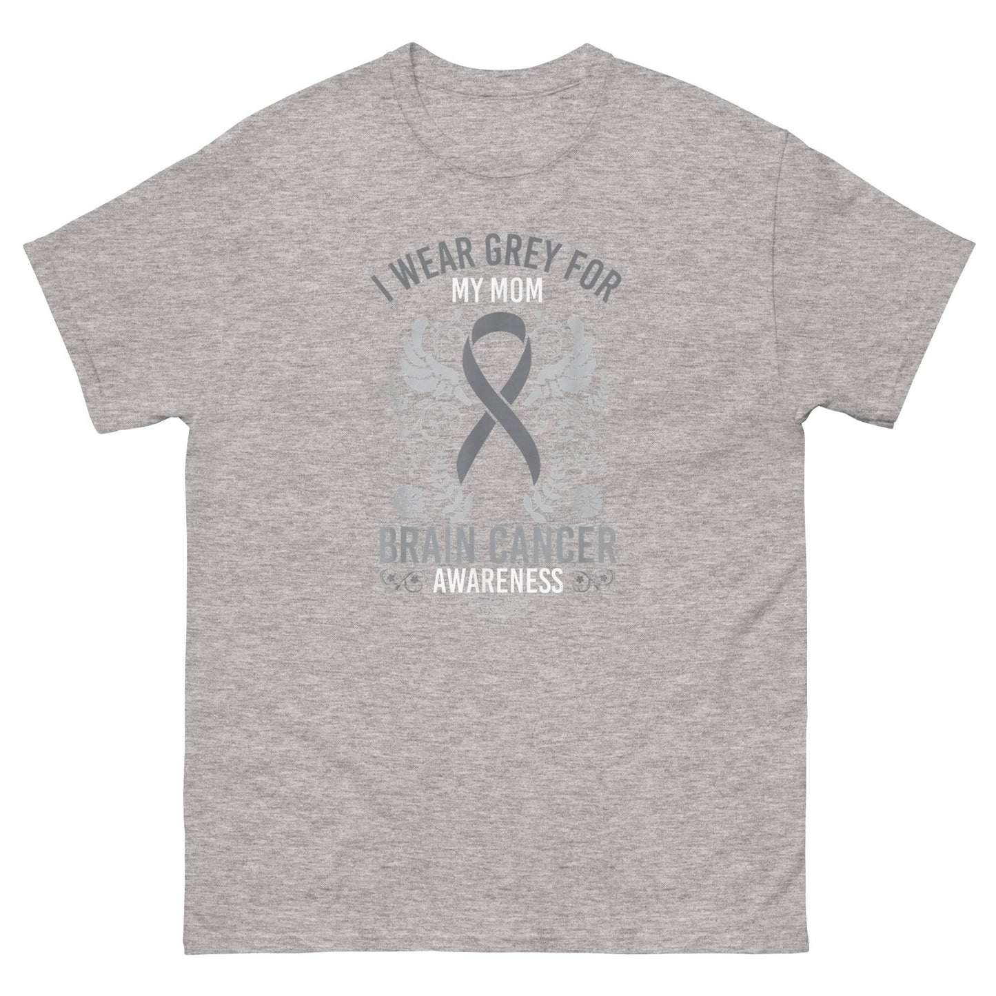 Brain Cancer I Wear Grey for My Mom Tee - JohnVsGBMSport GreyS