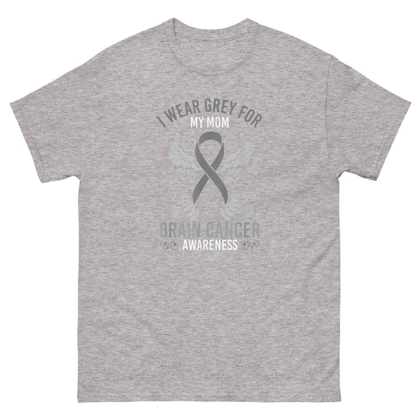 Brain Cancer I Wear Grey for My Mom Tee - JohnVsGBMSport GreyS