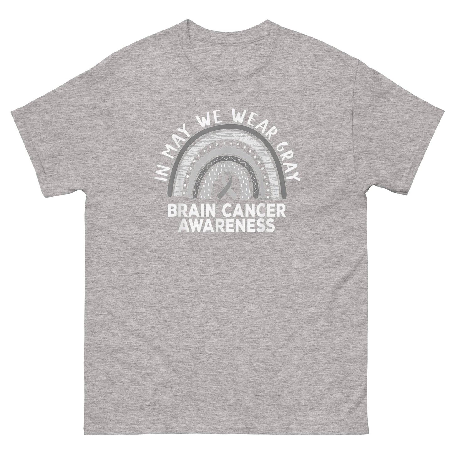 Brain Cancer In May We Wear Gray Tee - JohnVsGBMSport GreyS