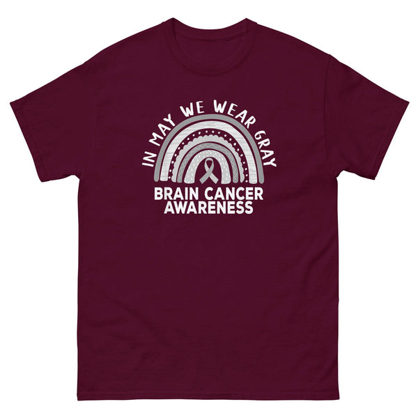 Brain Cancer In May We Wear Gray Tee - JohnVsGBMMaroonS