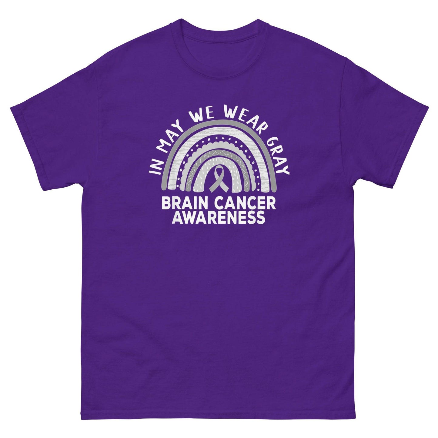 Brain Cancer In May We Wear Gray Tee - JohnVsGBMPurpleS