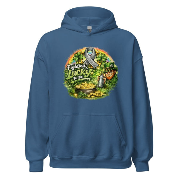Brain Cancer Irish Hoodie - JohnVsGBMIndigo BlueS
