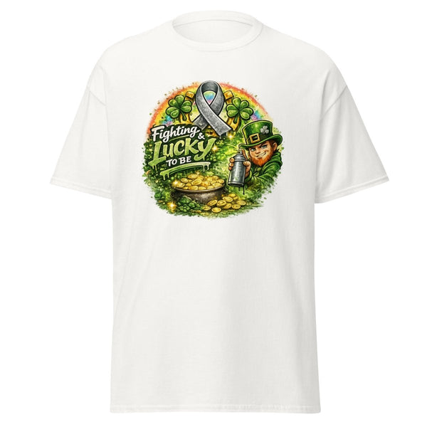 Brain Cancer Irish Tee - JohnVsGBMWhiteS