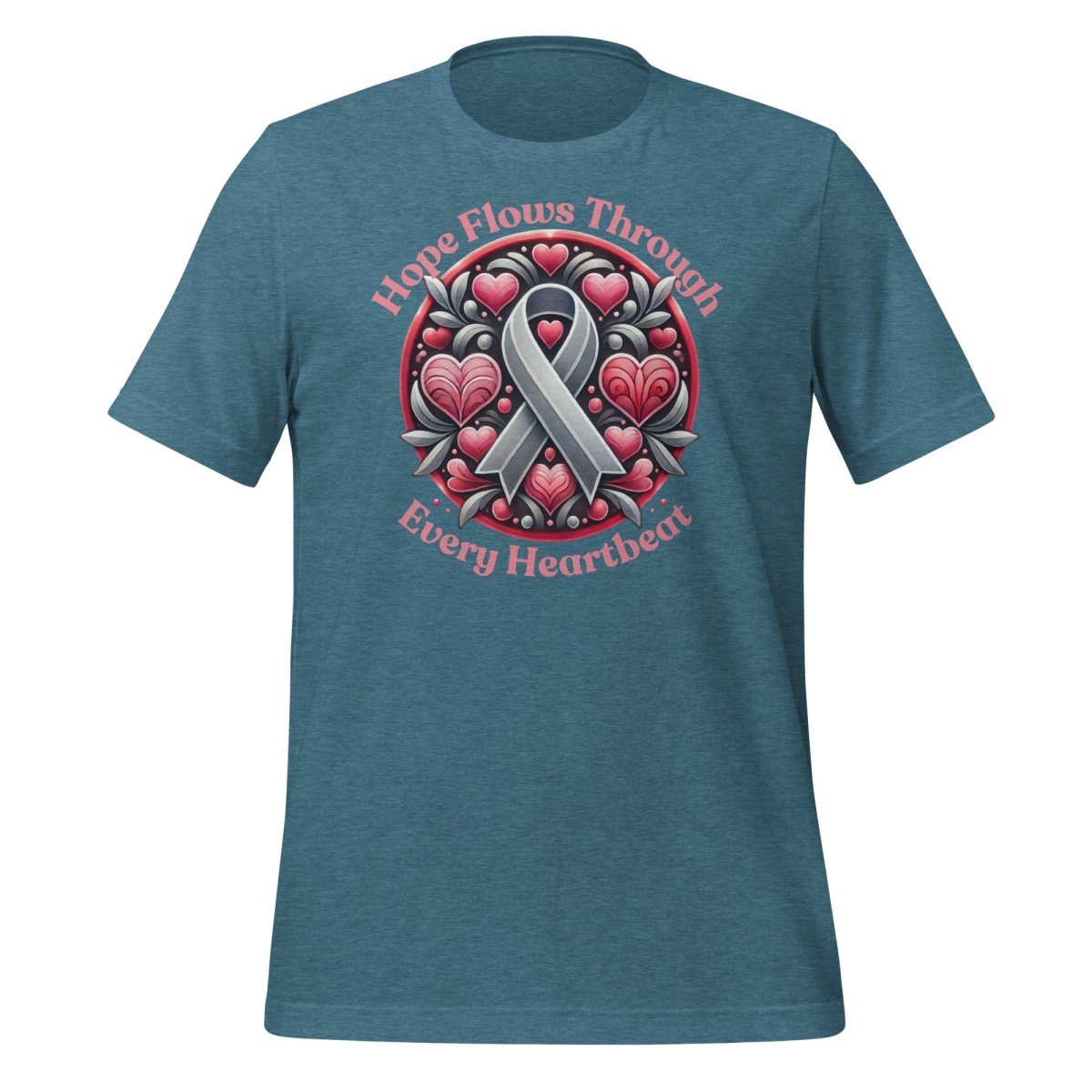 Brain Cancer Love Tee - JohnVsGBMHeather Deep TealS