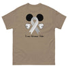 Brain Cancer Mickey Themed No One Fights Alone Tee - JohnVsGBMBrown SavanaS