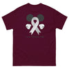 Brain Cancer Mickey Themed No One Fights Alone Tee - JohnVsGBMMaroonS