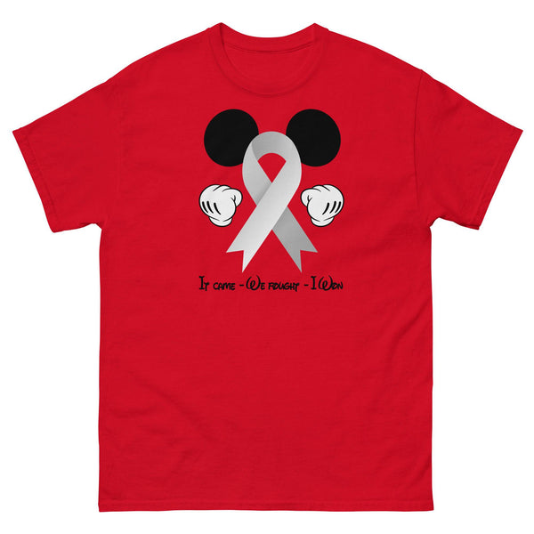 Brain Cancer Mickey Themed No One Fights Alone Tee - JohnVsGBMRedS