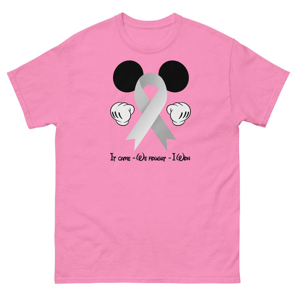 Brain Cancer Mickey Themed No One Fights Alone Tee - JohnVsGBMAzaleaS