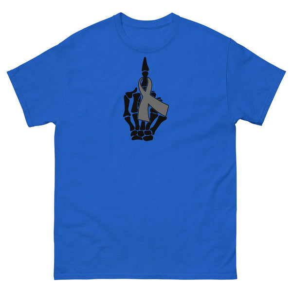 Brain Cancer Middle Finger Ribbon Tee - JohnVsGBMRoyalS