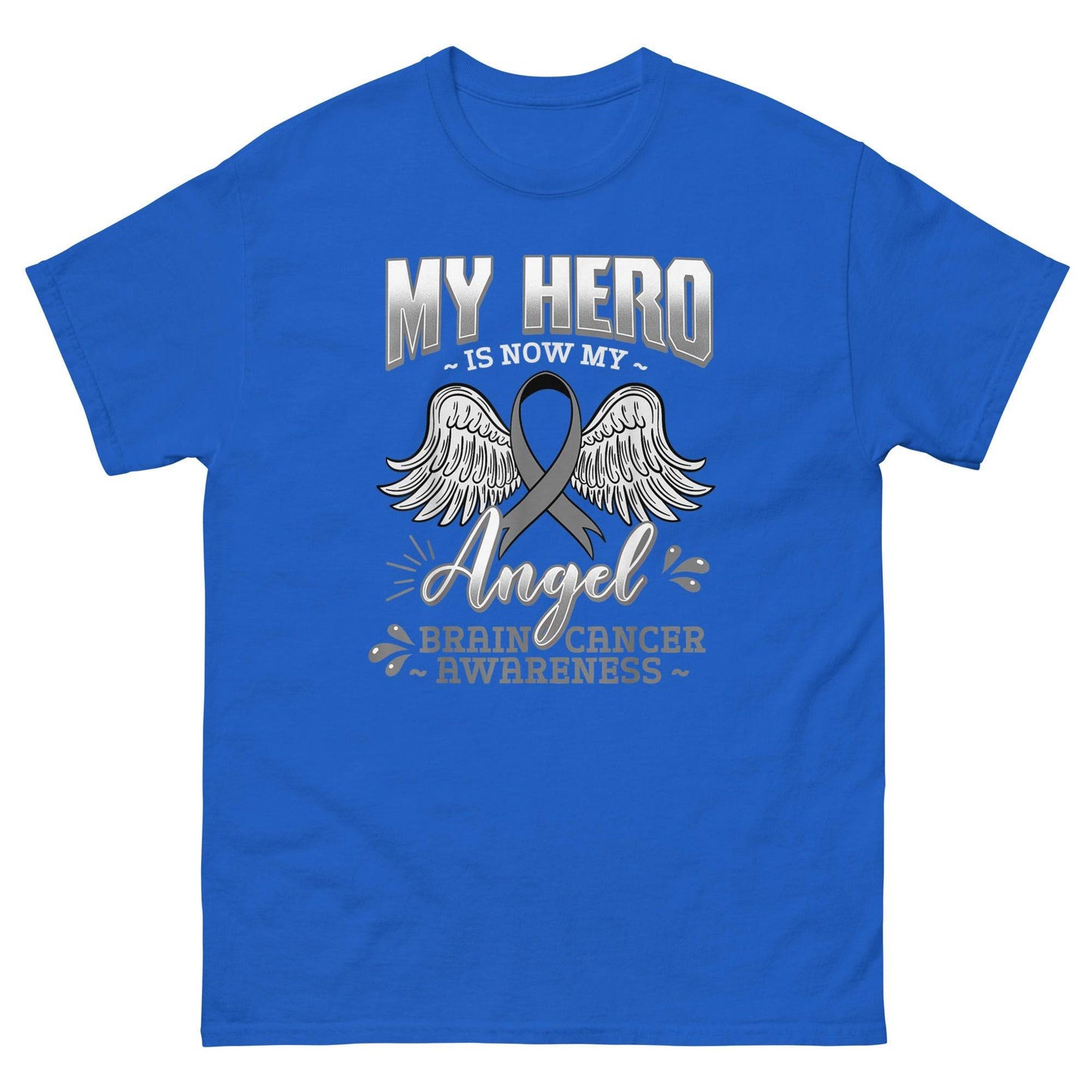 Brain Cancer My Hero Is My Angel Tee - JohnVsGBMRoyalS