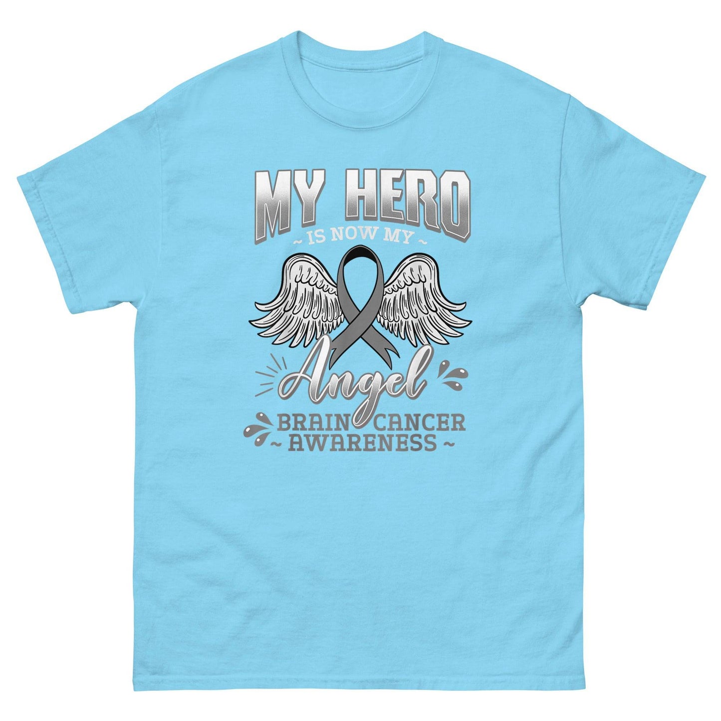 Brain Cancer My Hero Is My Angel Tee - JohnVsGBMSkyS