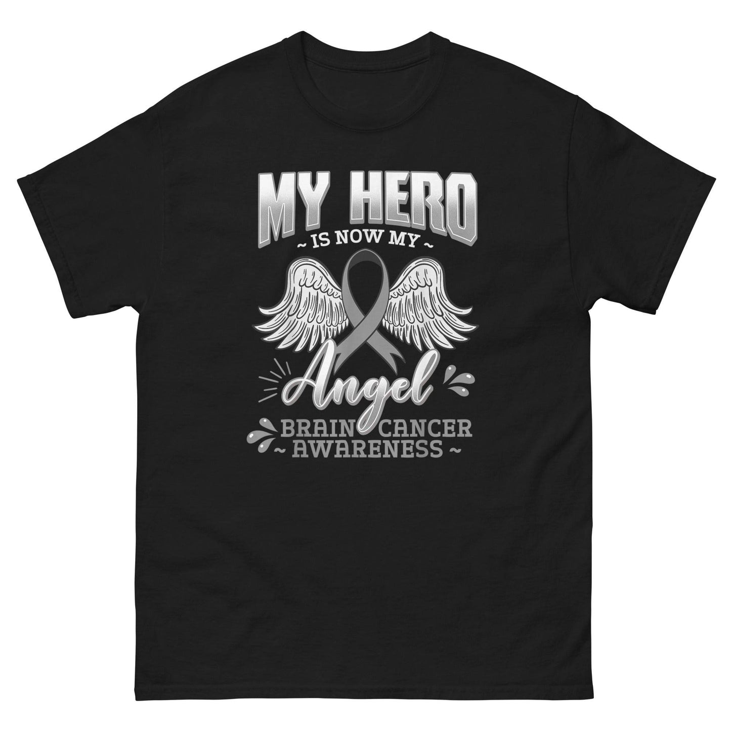 Brain Cancer My Hero Is My Angel Tee - JohnVsGBMBlackS