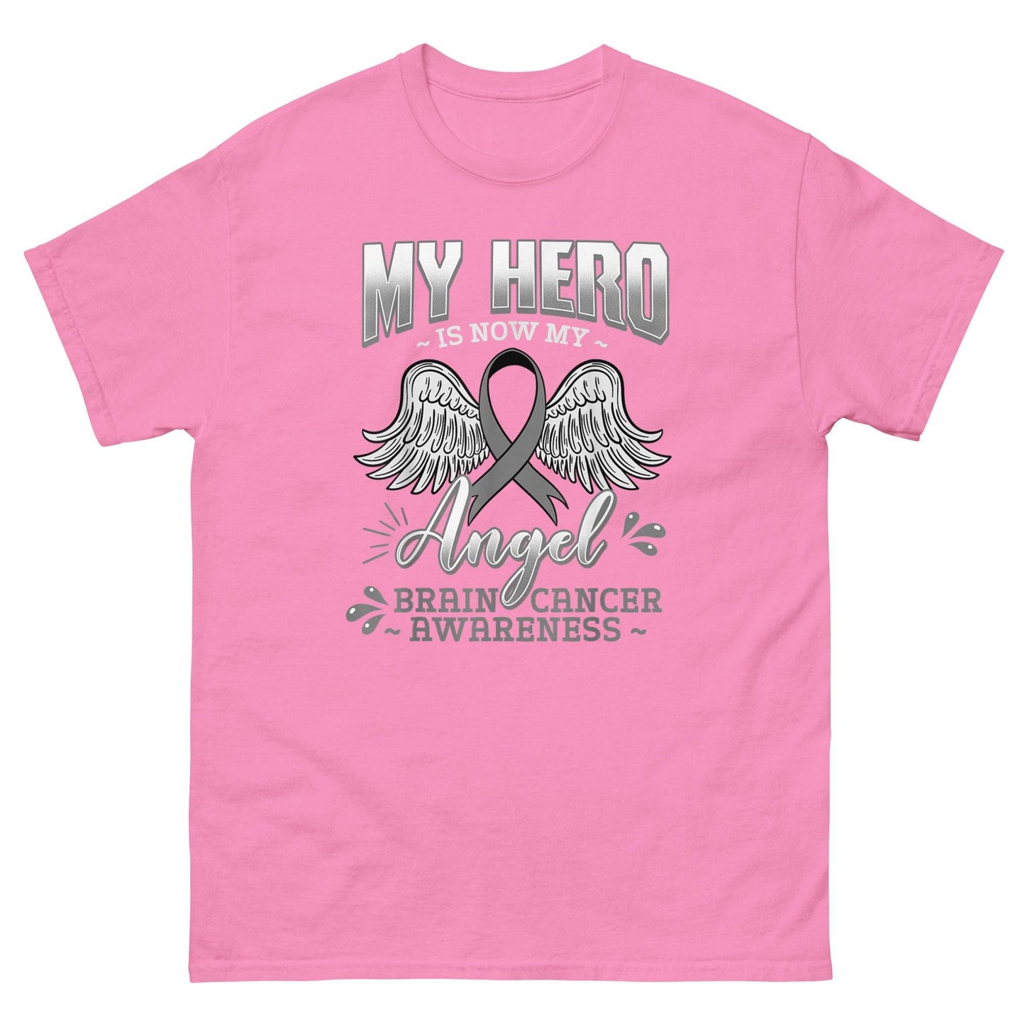 Brain Cancer My Hero Is My Angel Tee - JohnVsGBMAzaleaS