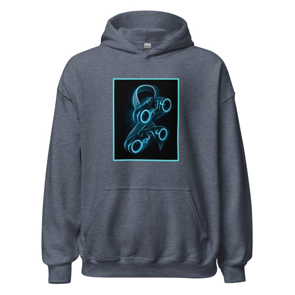 Brain Cancer Neon Double Hoodie - JohnVsGBMHeather Sport Dark NavyS