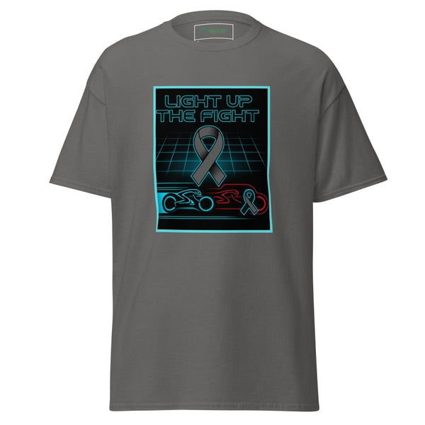 Brain Cancer Neon Light Up Tee - JohnVsGBMCharcoalS