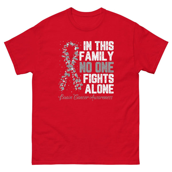 Brain Cancer No One Fights Alone in This Family Tee - JohnVsGBMRedS