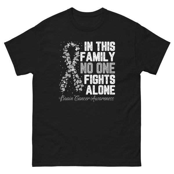 Brain Cancer No One Fights Alone in This Family Tee - JohnVsGBMBlackS