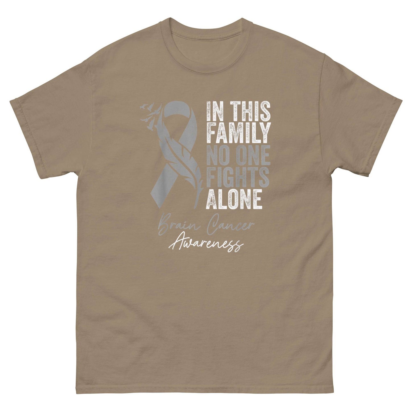 Brain Cancer No One Fights Alone Tee - JohnVsGBMBrown SavanaS