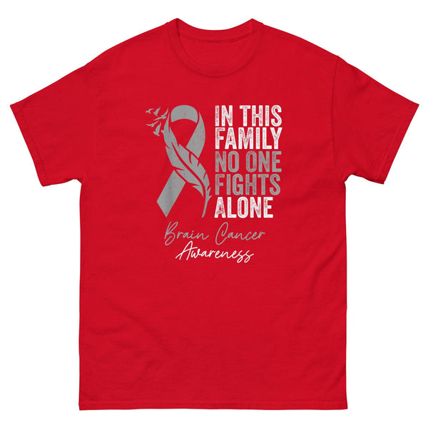 Brain Cancer No One Fights Alone Tee - JohnVsGBMRedS