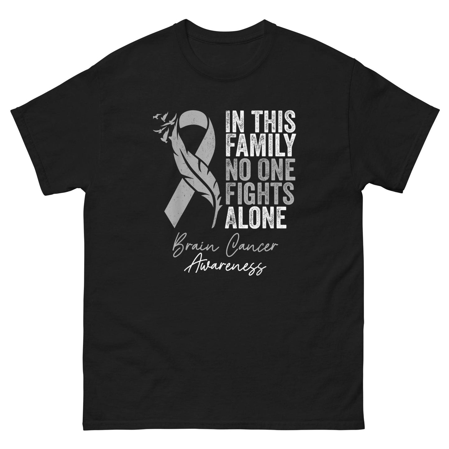 Brain Cancer No One Fights Alone Tee - JohnVsGBMBlackS