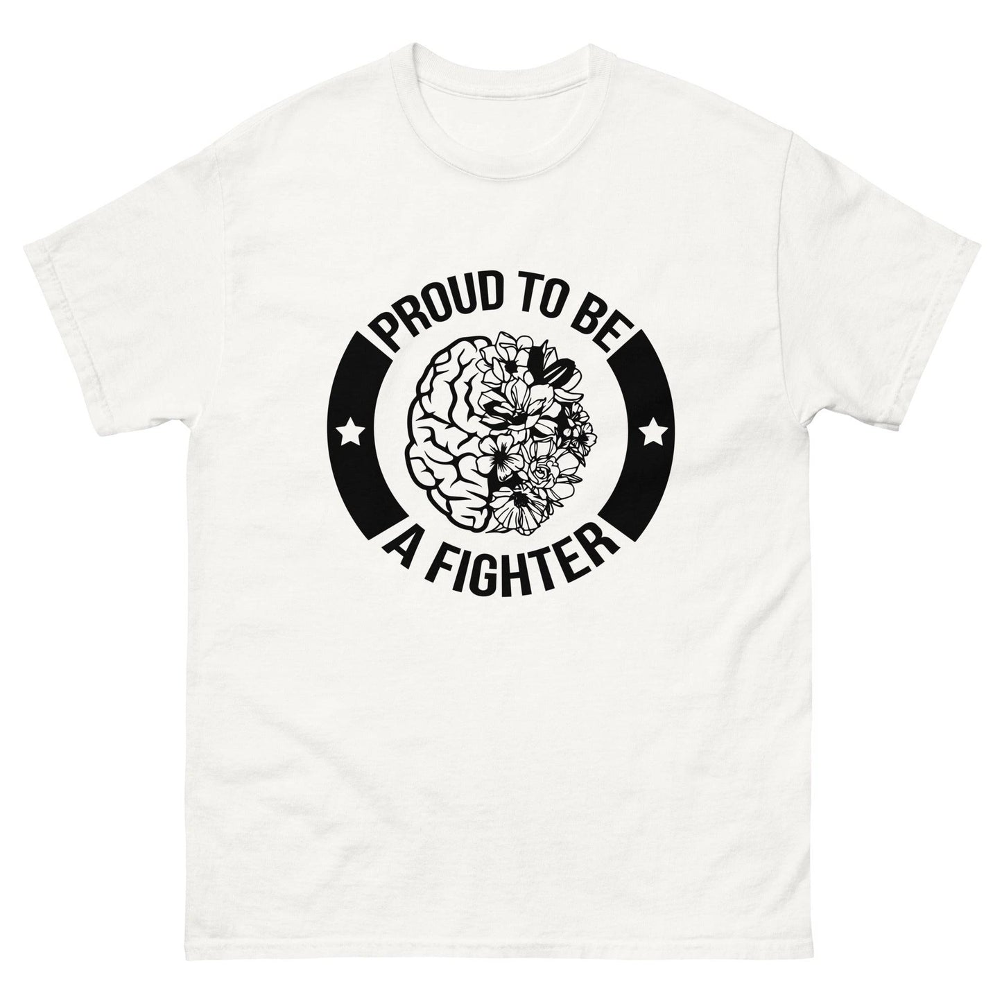 Brain Cancer Proud to Be a Fighter Tee - JohnVsGBMWhiteS