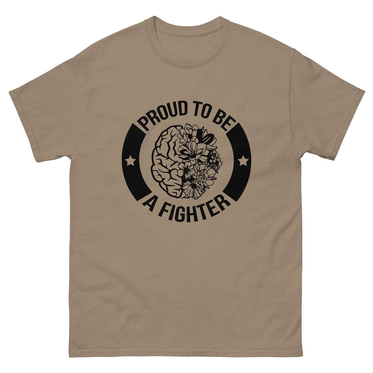 Brain Cancer Proud to Be a Fighter Tee - JohnVsGBMBrown SavanaS