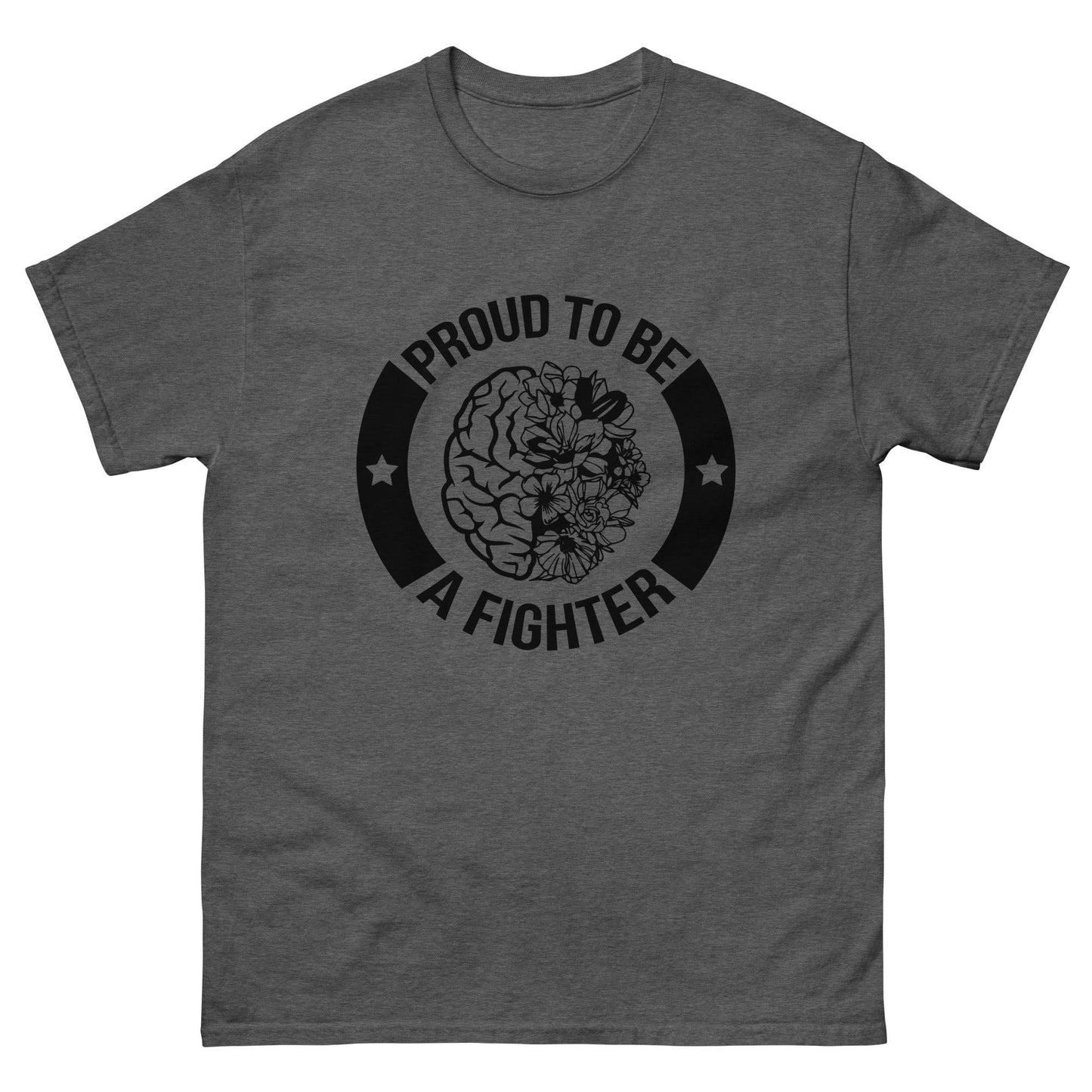 Brain Cancer Proud to Be a Fighter Tee - JohnVsGBMDark HeatherS