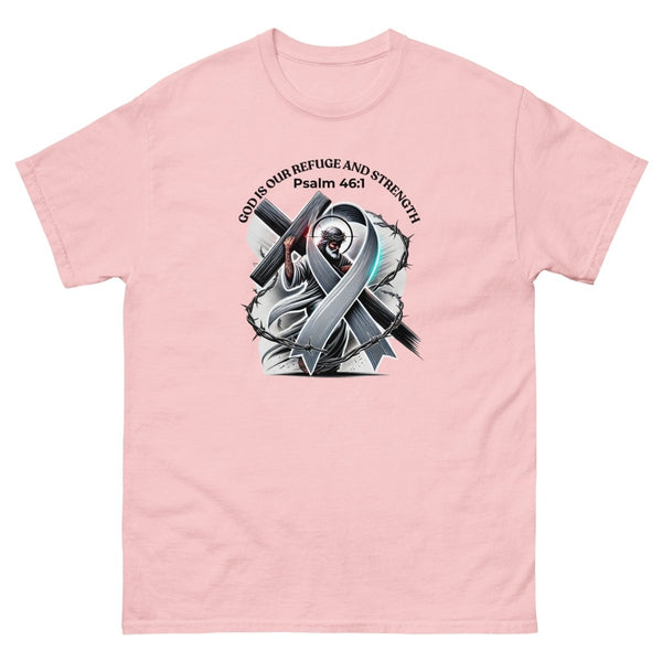 Brain Cancer Psalm Tee - JohnVsGBMLight PinkS