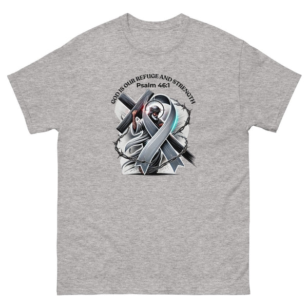 Brain Cancer Psalm Tee - JohnVsGBMSport GreyS