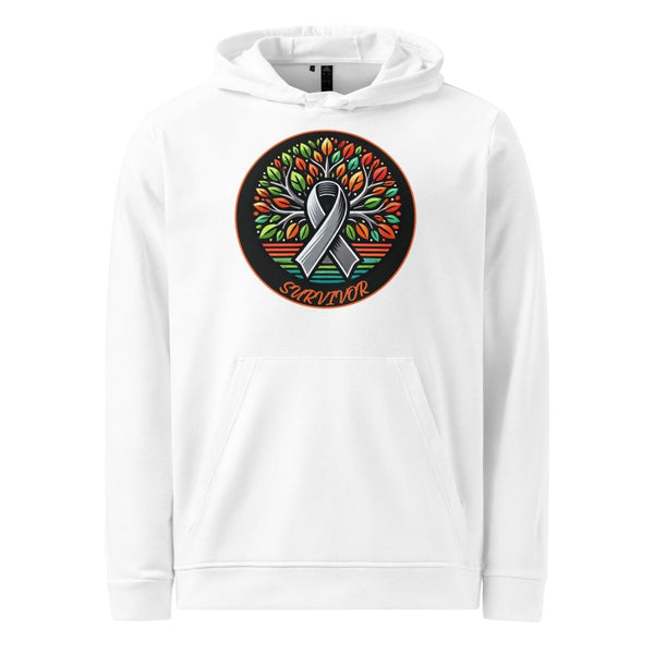 Brain Cancer Retro Tree of Life Adidas Hoodie - JohnVsGBMWhiteS