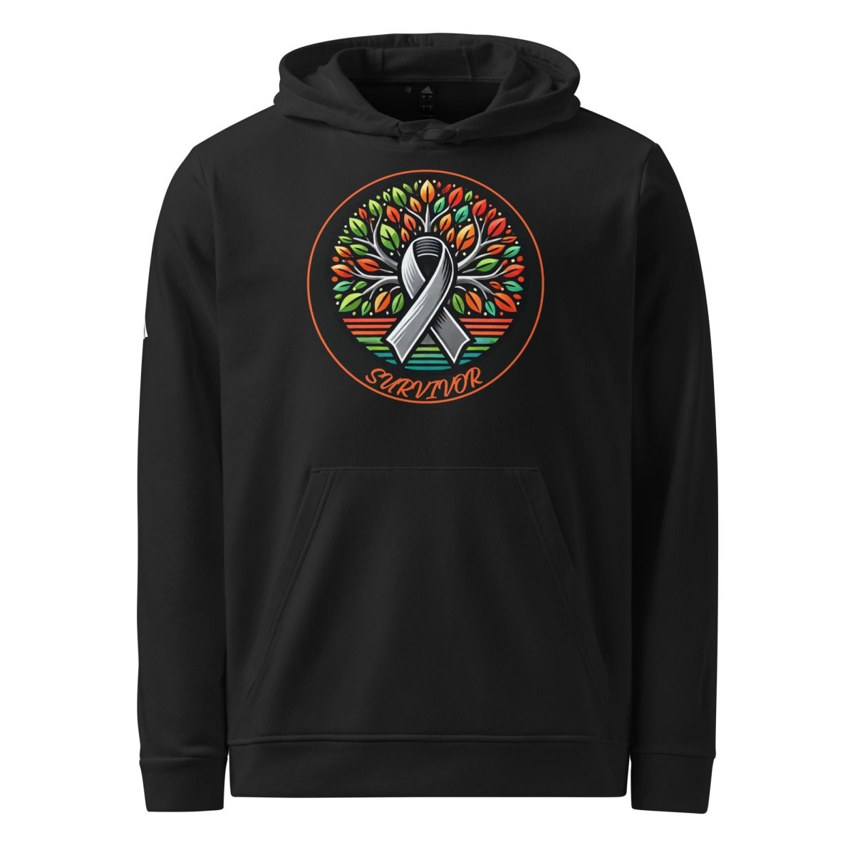 Brain Cancer Retro Tree of Life Adidas Hoodie - JohnVsGBMBlackS