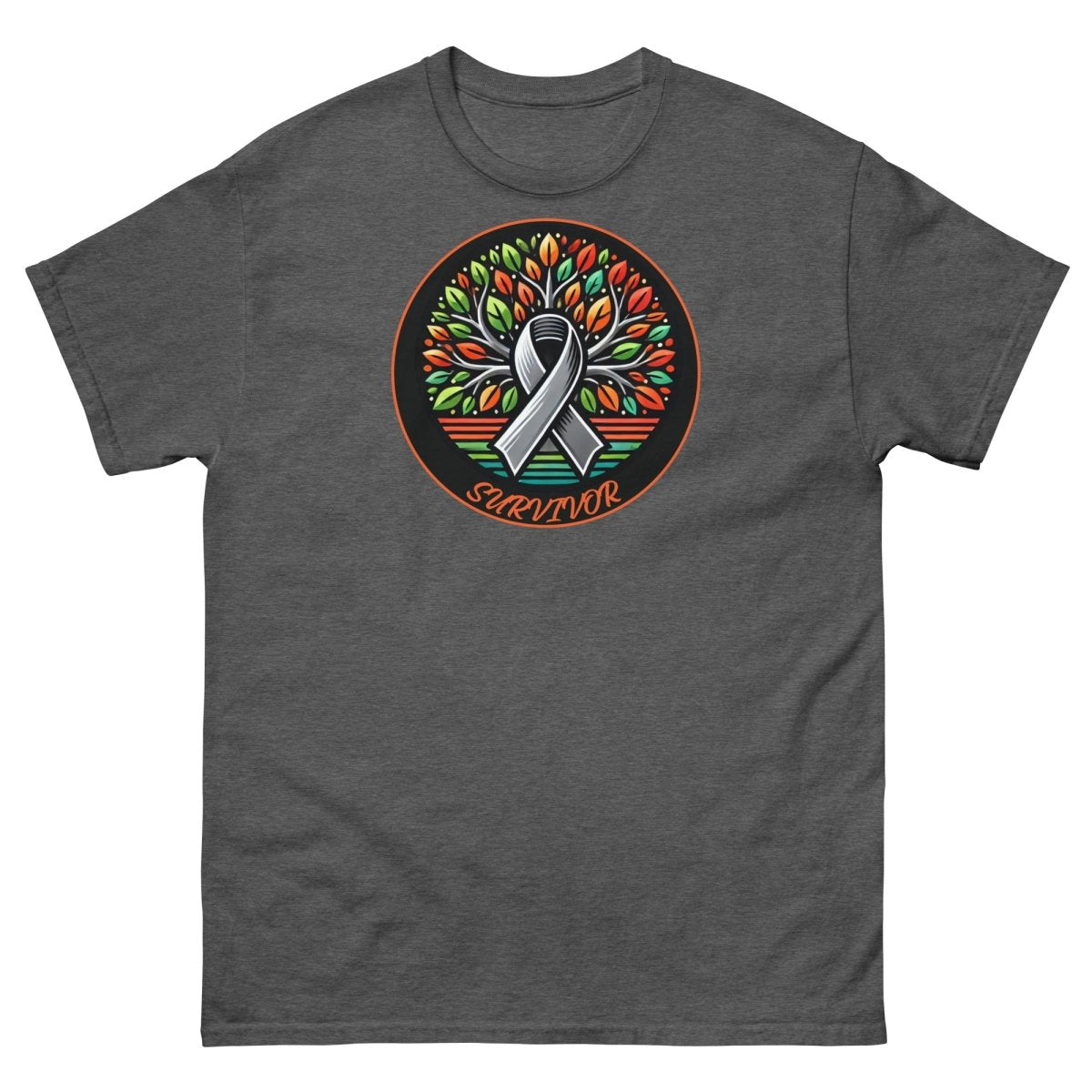 Brain Cancer Retro Tree of Life Tee - JohnVsGBMDark HeatherS