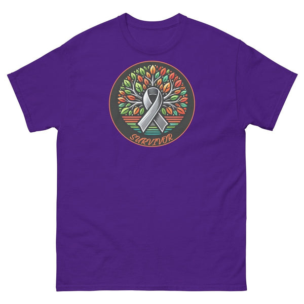 Brain Cancer Retro Tree of Life Tee - JohnVsGBMPurpleS