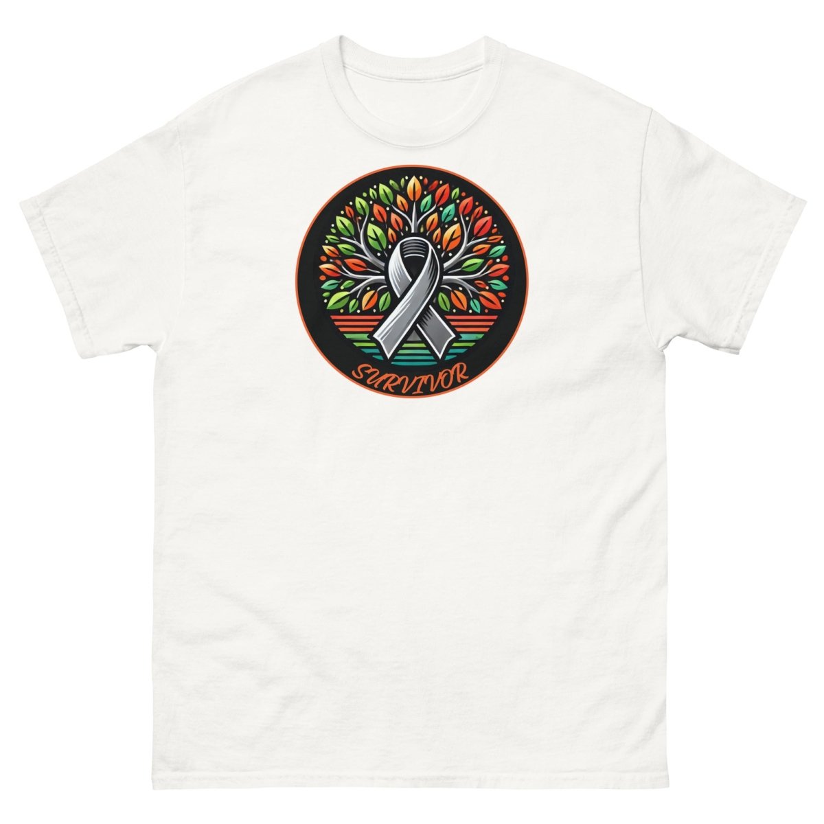 Brain Cancer Retro Tree of Life Tee - JohnVsGBMWhiteS